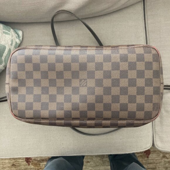 LOUIS VUITTON Handbag Neverfull PM Damier Ebene N51109 Tote Brown Authentic - Picture 1 of 4